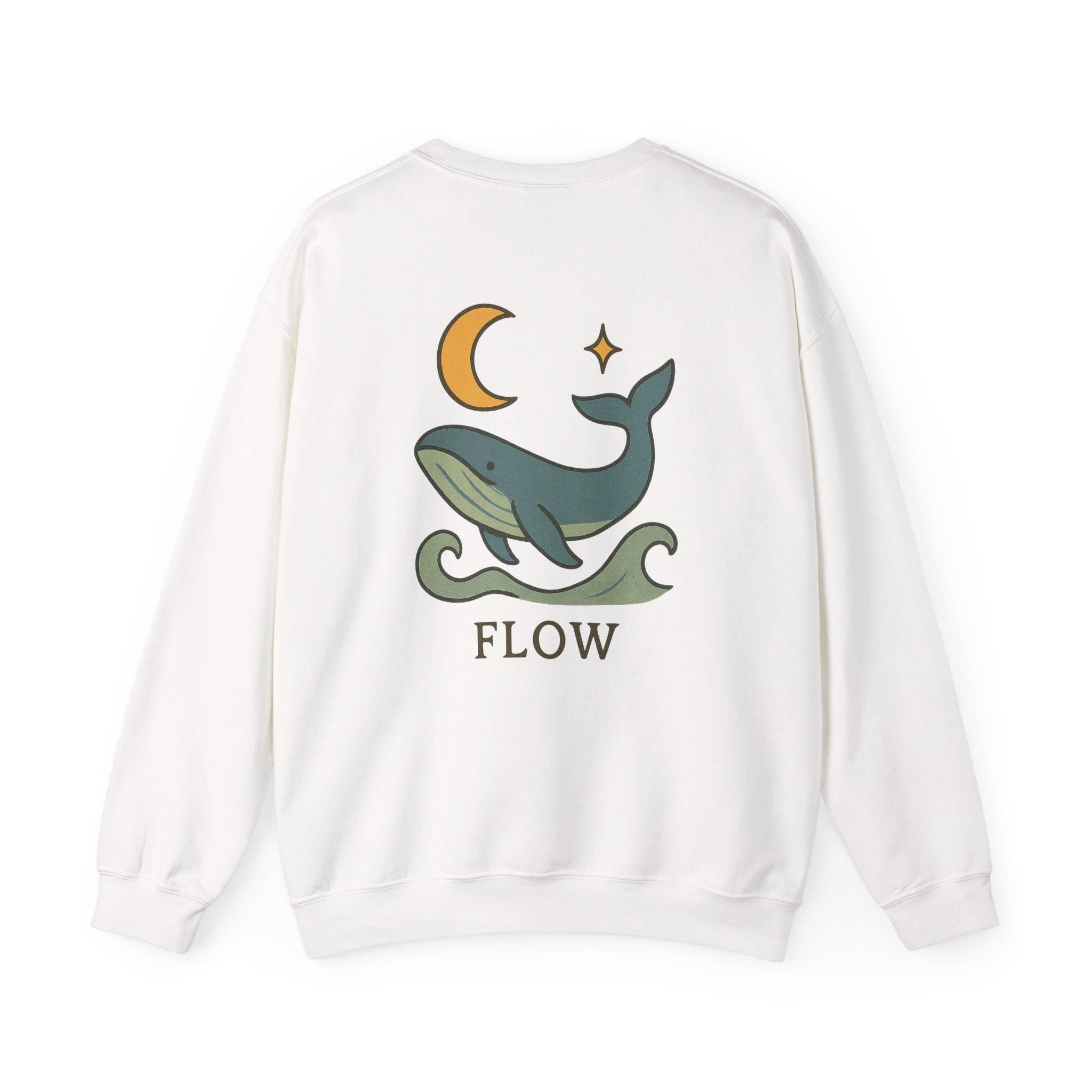 Whale Flow Sweatshirt - Cozy Unisex Apparel, Nature Lover Gift, Ocean Vibes, Eco-Friendly Fashion, Whale Design Sweatshirt