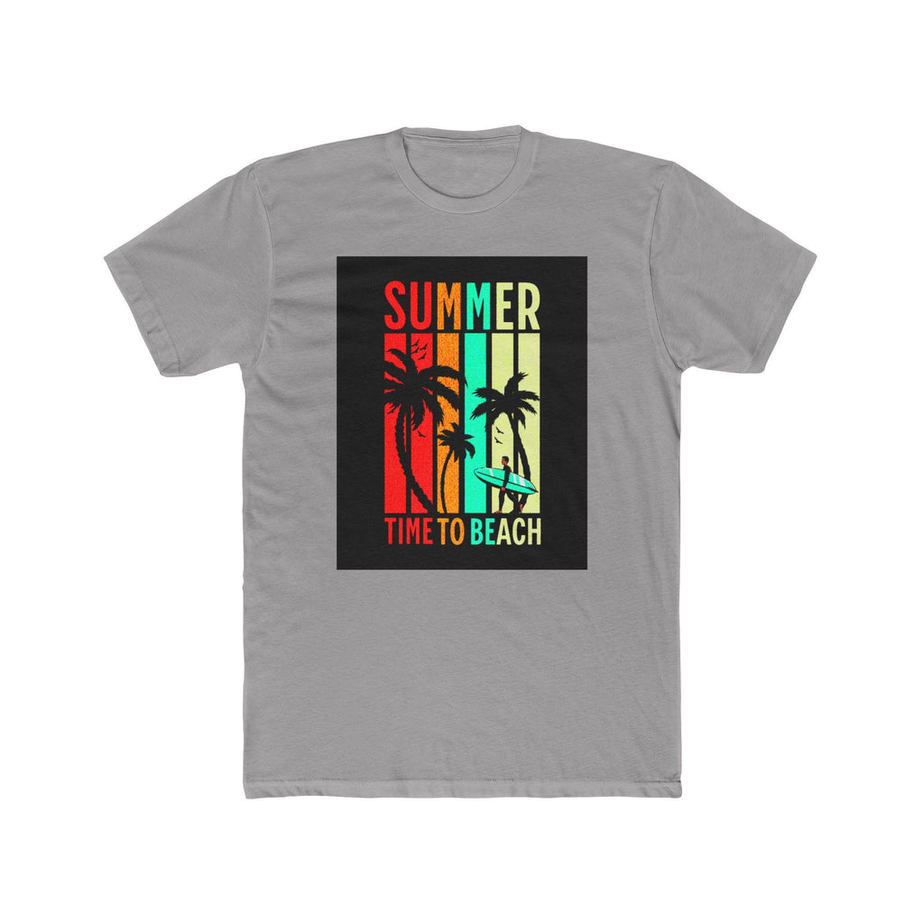 Summer Vibes Unisex Cotton Crew Tee | Beach Shirt, Vacation T-Shirt, Gift for Surfing Lovers, Casual Summer Wear, Relaxed Fit Tee