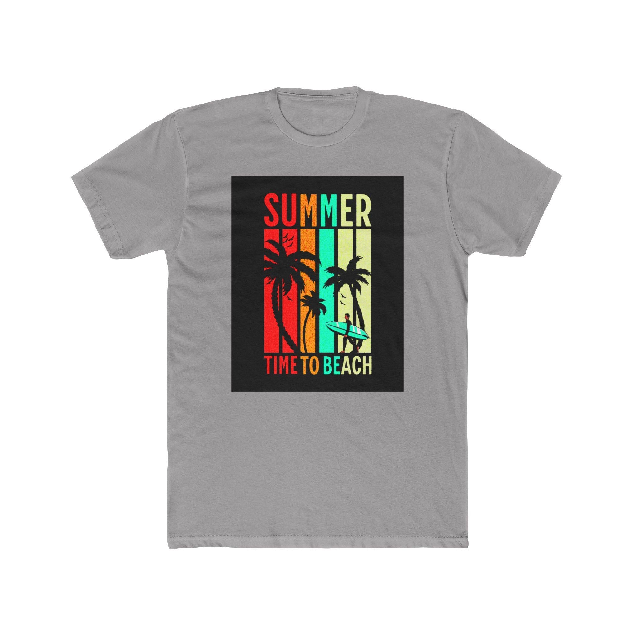 Summer Vibes Unisex Cotton Crew Tee | Beach Shirt, Vacation T-Shirt, Gift for Surfing Lovers, Casual Summer Wear, Relaxed Fit Tee