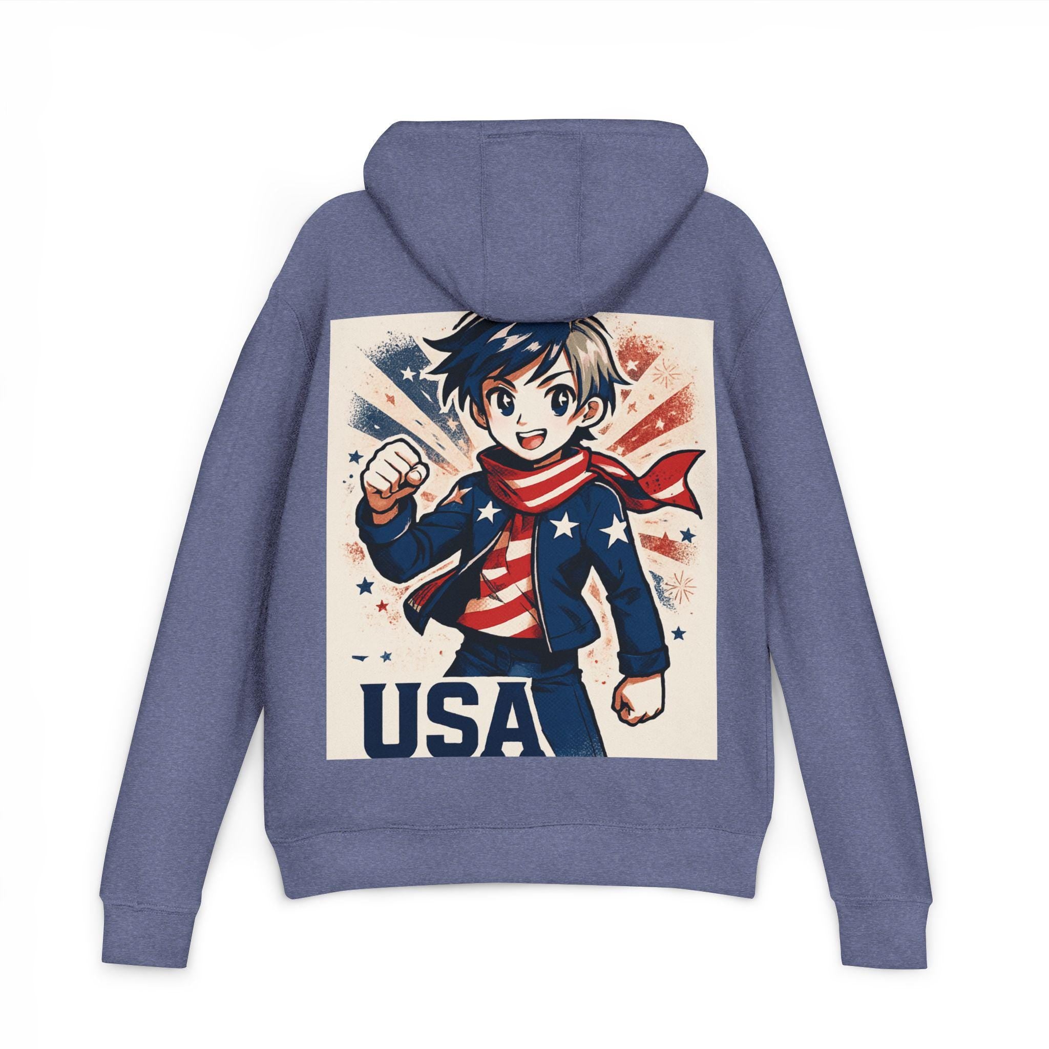 Patriotic Unisex Hoodie - USA Inspired Graphic Hoodie, Casual Wear, Independence Day, Fourth of July, Gift for Teens