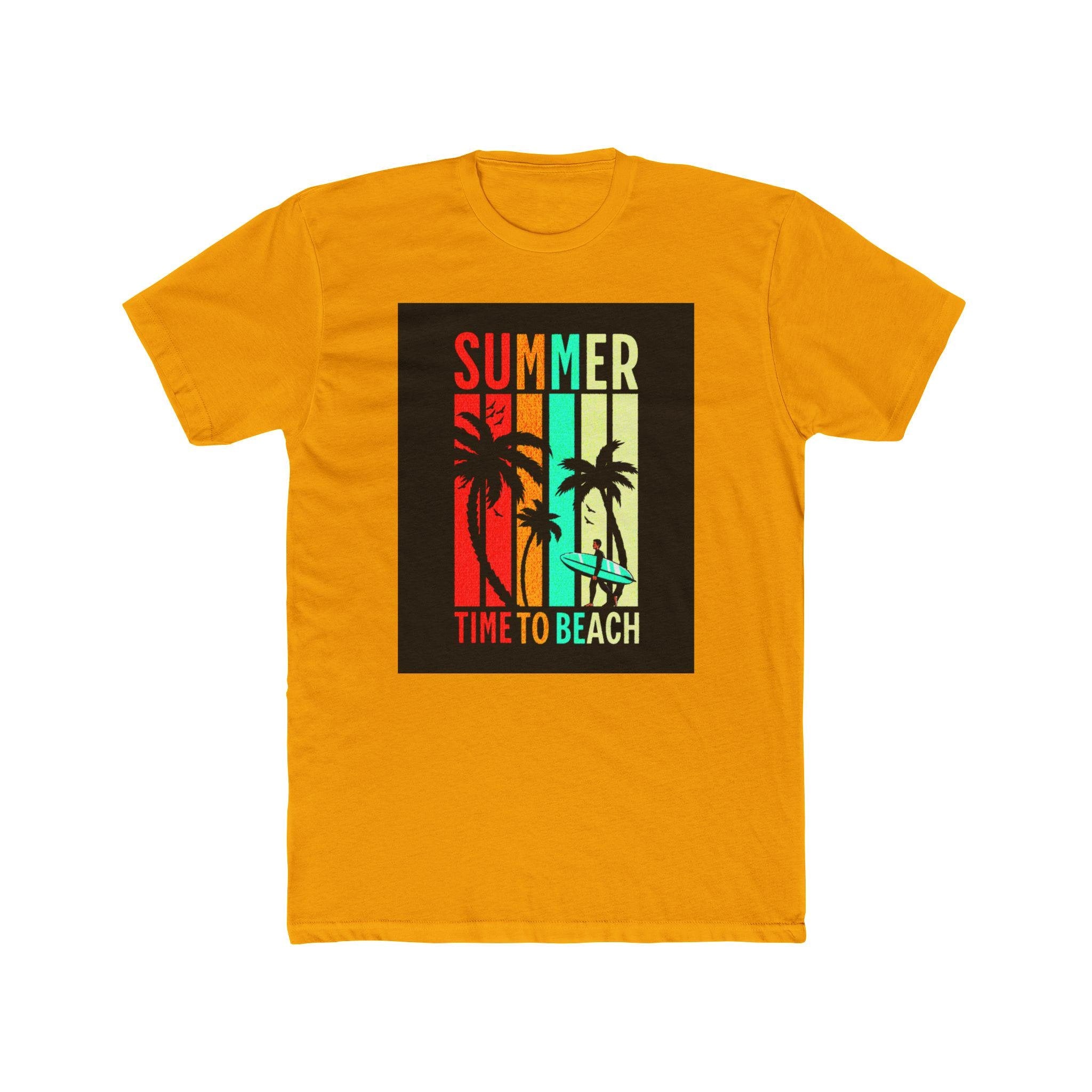 Summer Vibes Unisex Cotton Crew Tee | Beach Shirt, Vacation T-Shirt, Gift for Surfing Lovers, Casual Summer Wear, Relaxed Fit Tee