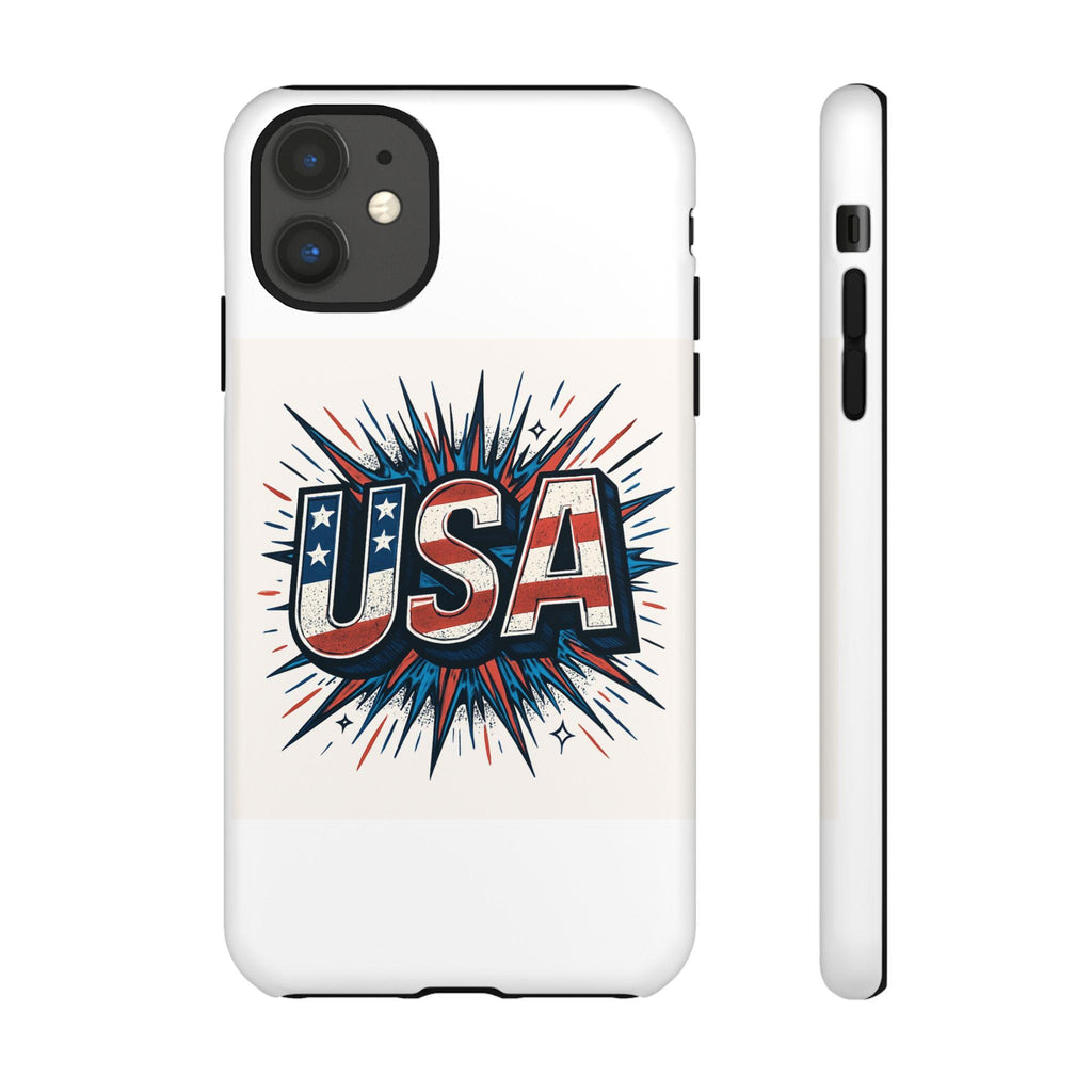 USA Patriotic Phone Case, Tough Phone Cover, Independence Day Gift, American Pride Accessory, USA Flag Case