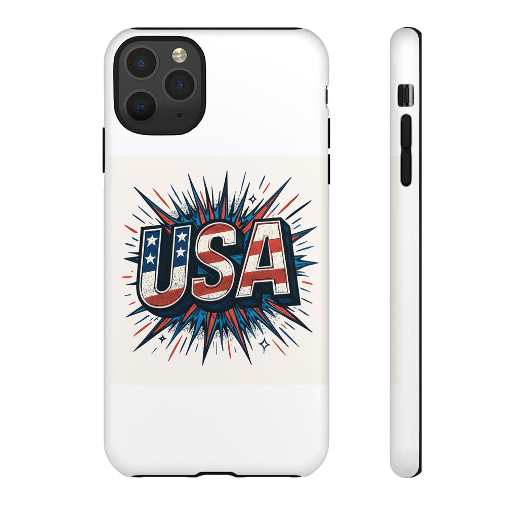 USA Patriotic Phone Case, Tough Phone Cover, Independence Day Gift, American Pride Accessory, USA Flag Case