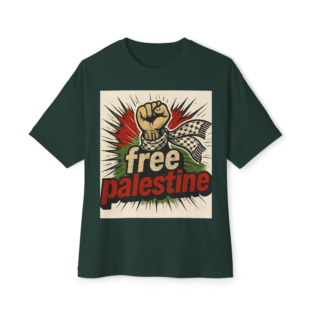 Unisex Oversized Boxy Tee with 'Free Palestine' Design - Statement Tee, Casual Wear, Activism Apparel, Gift for Supporters, Cultural [...]