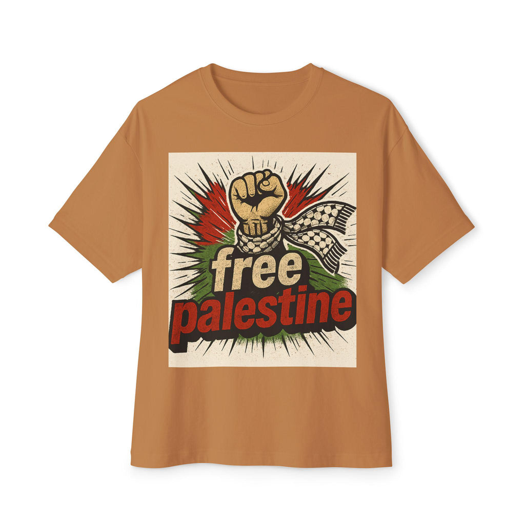 Unisex Oversized Boxy Tee with 'Free Palestine' Design - Statement Tee, Casual Wear, Activism Apparel, Gift for Supporters, Cultural [...]