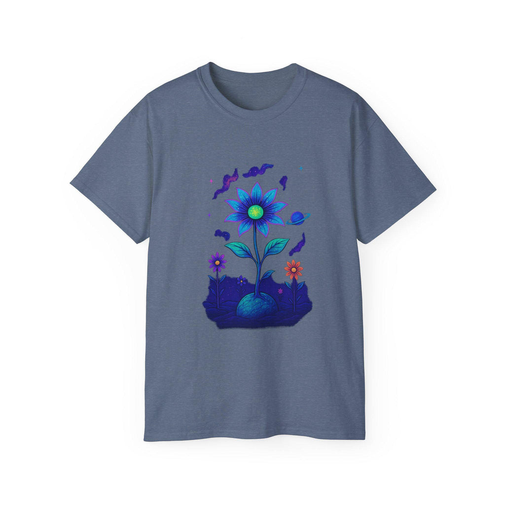 Colorful Floral Artwork Unisex Ultra Cotton Tee, Nature Design Shirt, Eco-Friendly Fashion Top, Cute Gift for Garden Lovers, Everyday Wear