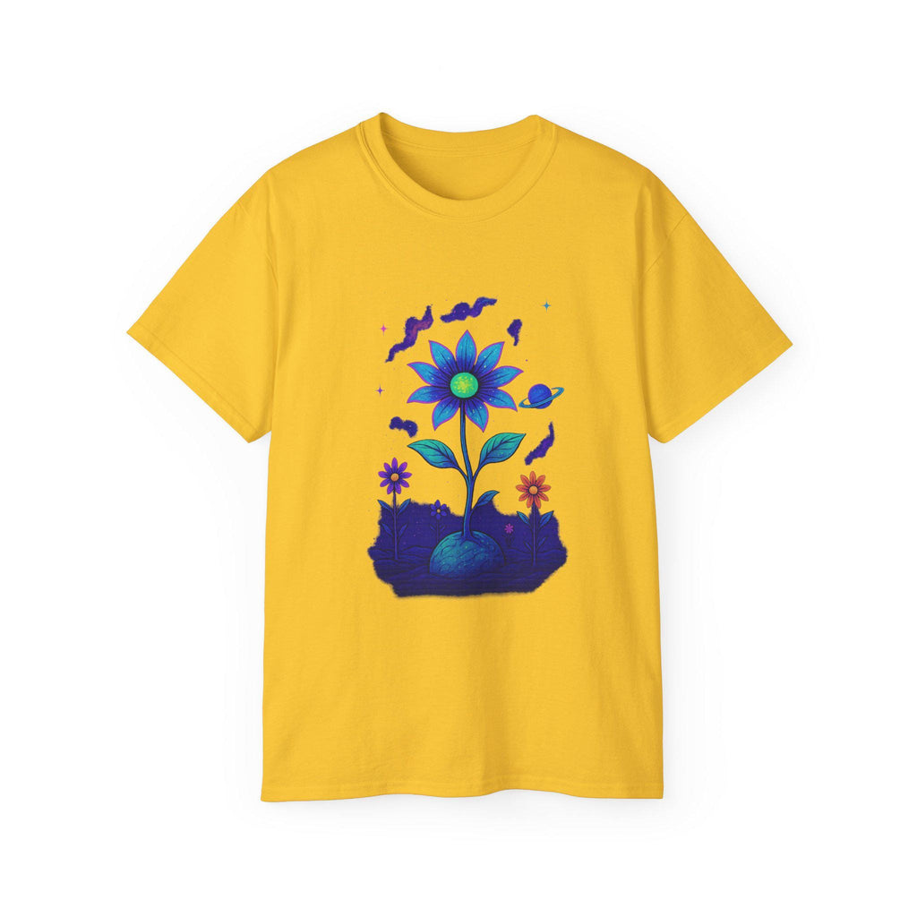Colorful Floral Artwork Unisex Ultra Cotton Tee, Nature Design Shirt, Eco-Friendly Fashion Top, Cute Gift for Garden Lovers, Everyday Wear