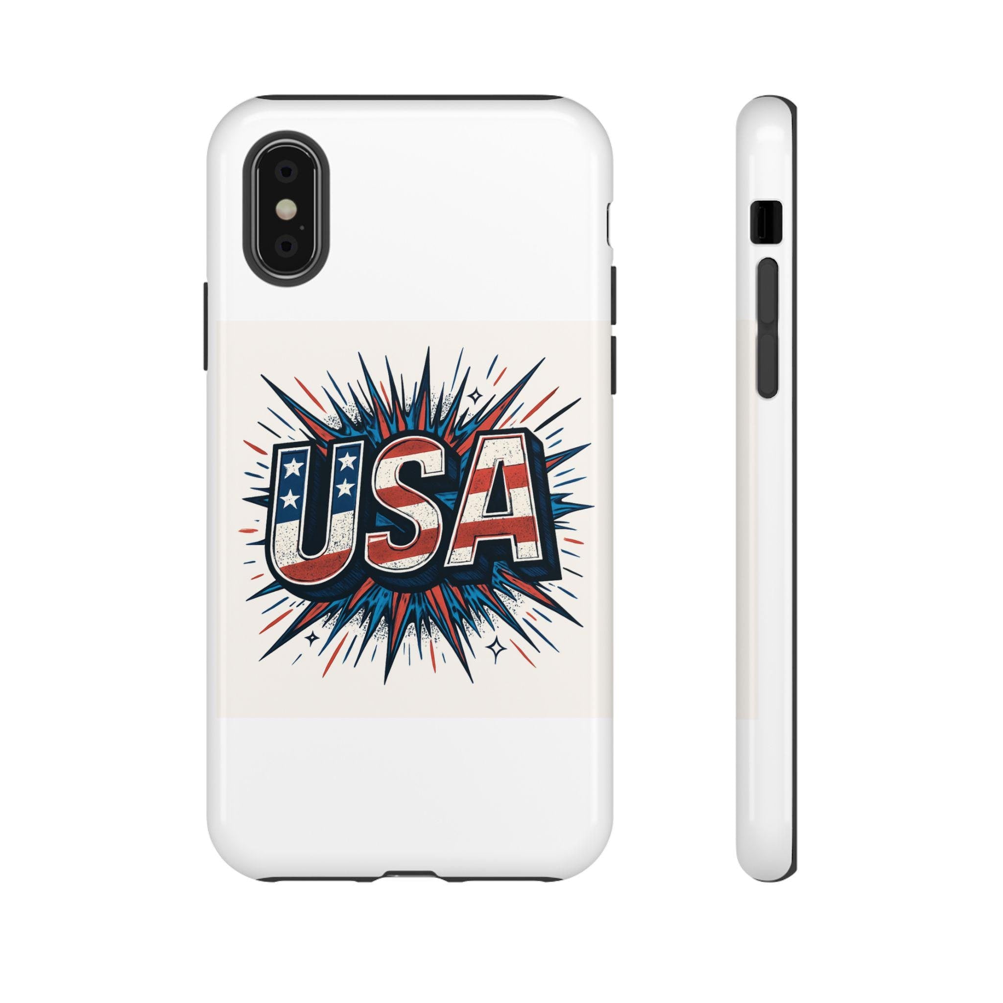 USA Patriotic Phone Case, Tough Phone Cover, Independence Day Gift, American Pride Accessory, USA Flag Case