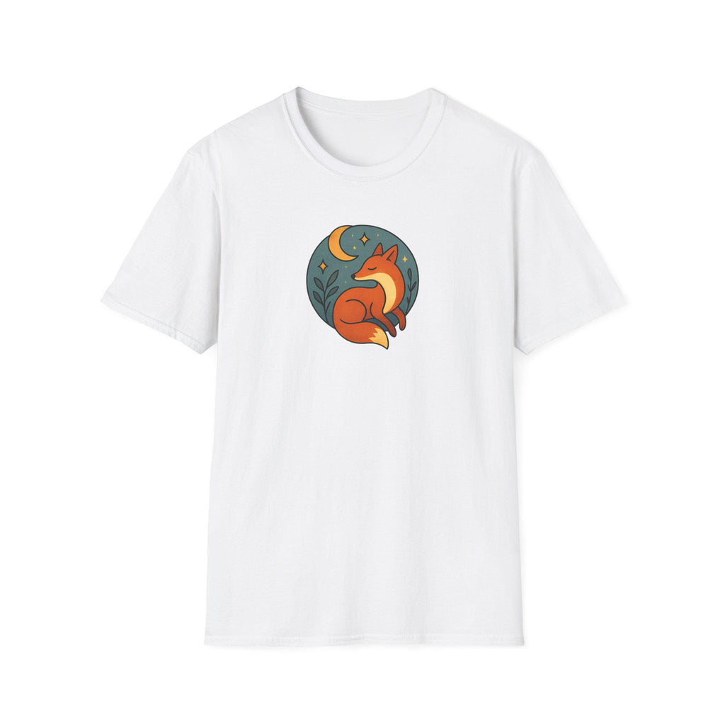 Whimsical Fox Softstyle T-Shirt for Nature Lovers, Casual Wear, Gift for Her, Animal Lover Tee, Eco-Friendly Apparel