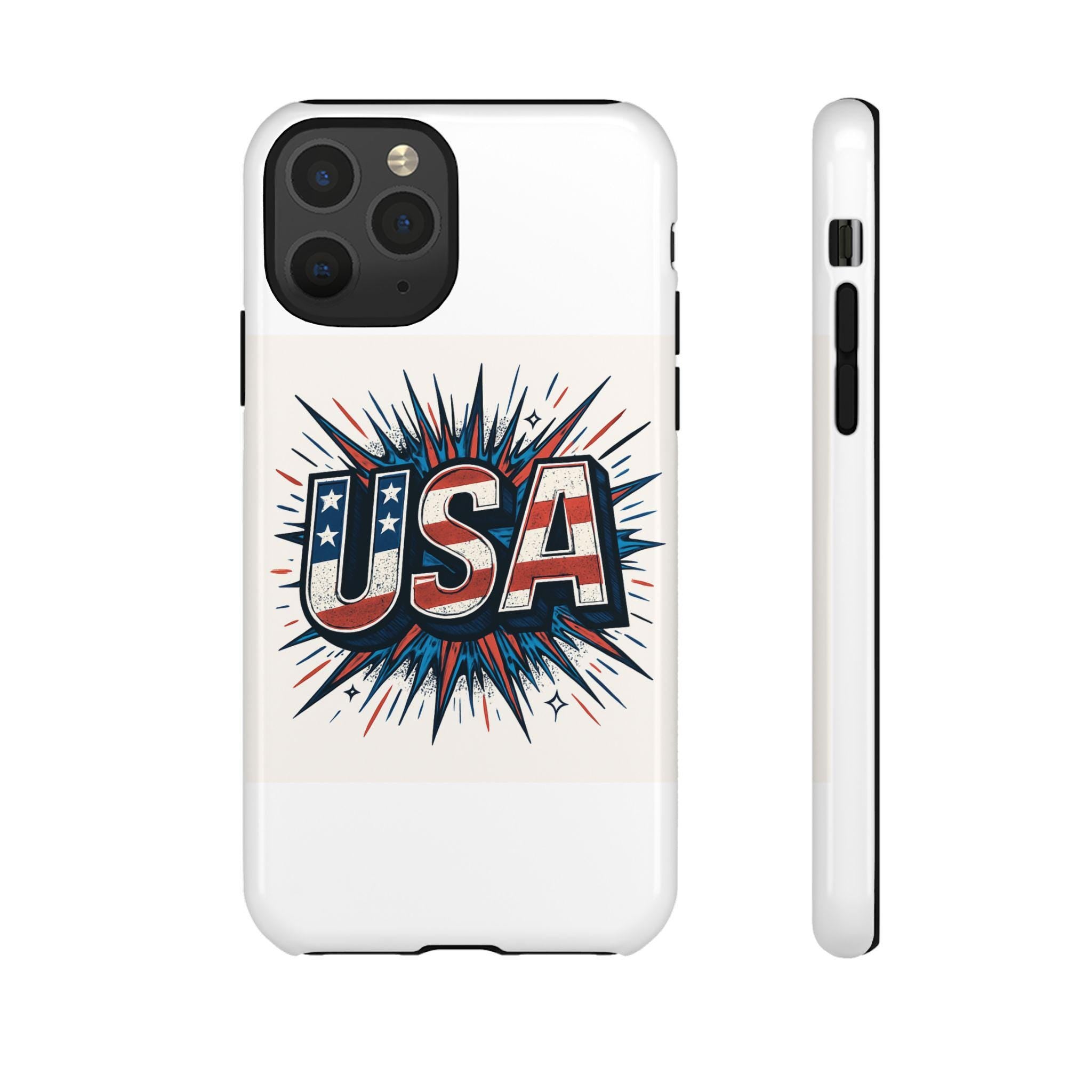 USA Patriotic Phone Case, Tough Phone Cover, Independence Day Gift, American Pride Accessory, USA Flag Case