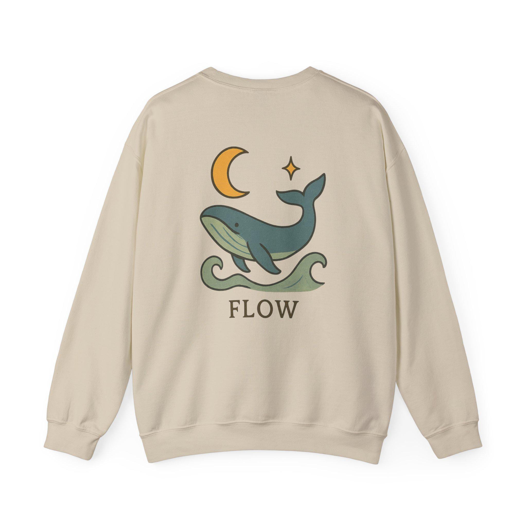 Whale Flow Sweatshirt - Cozy Unisex Apparel, Nature Lover Gift, Ocean Vibes, Eco-Friendly Fashion, Whale Design Sweatshirt