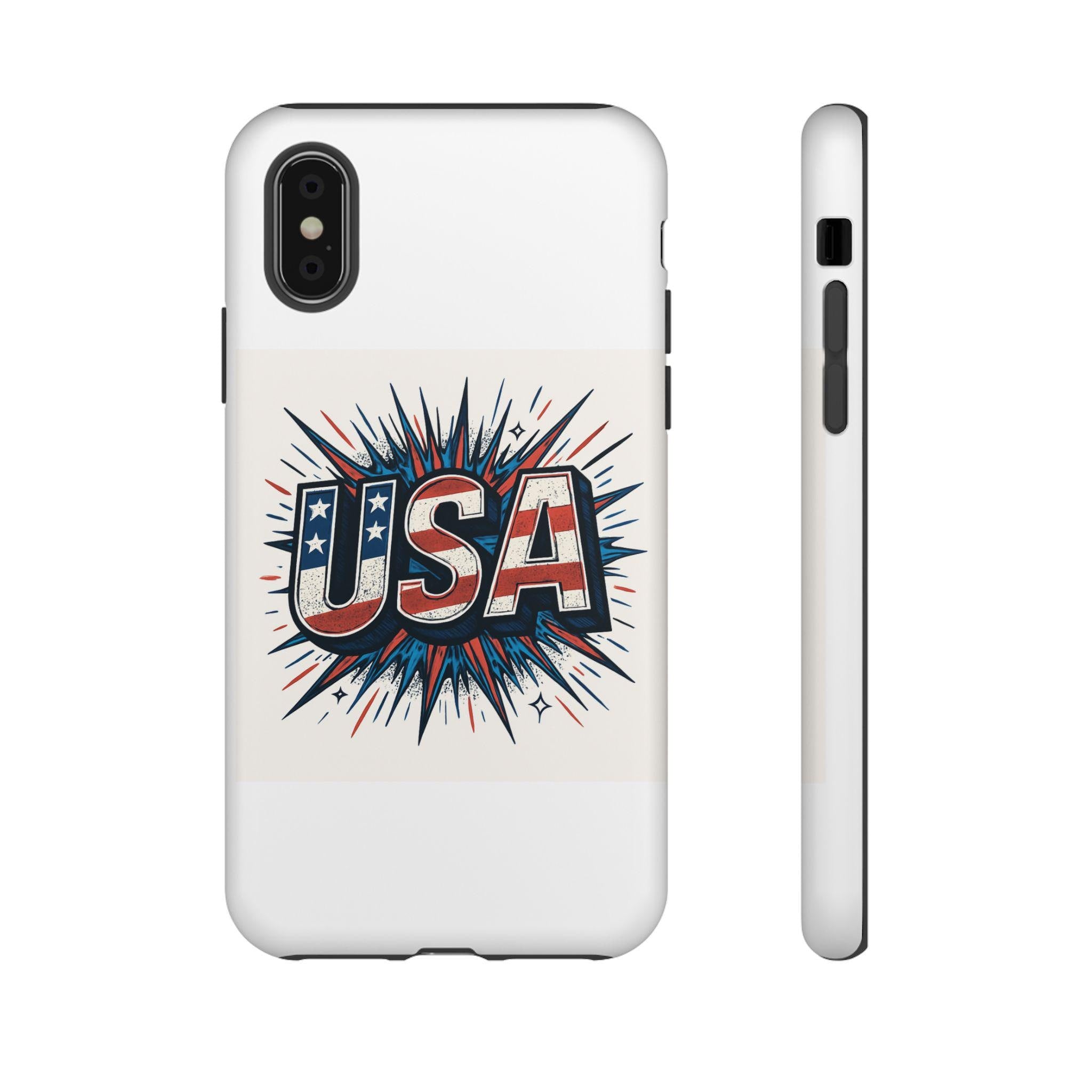 USA Patriotic Phone Case, Tough Phone Cover, Independence Day Gift, American Pride Accessory, USA Flag Case