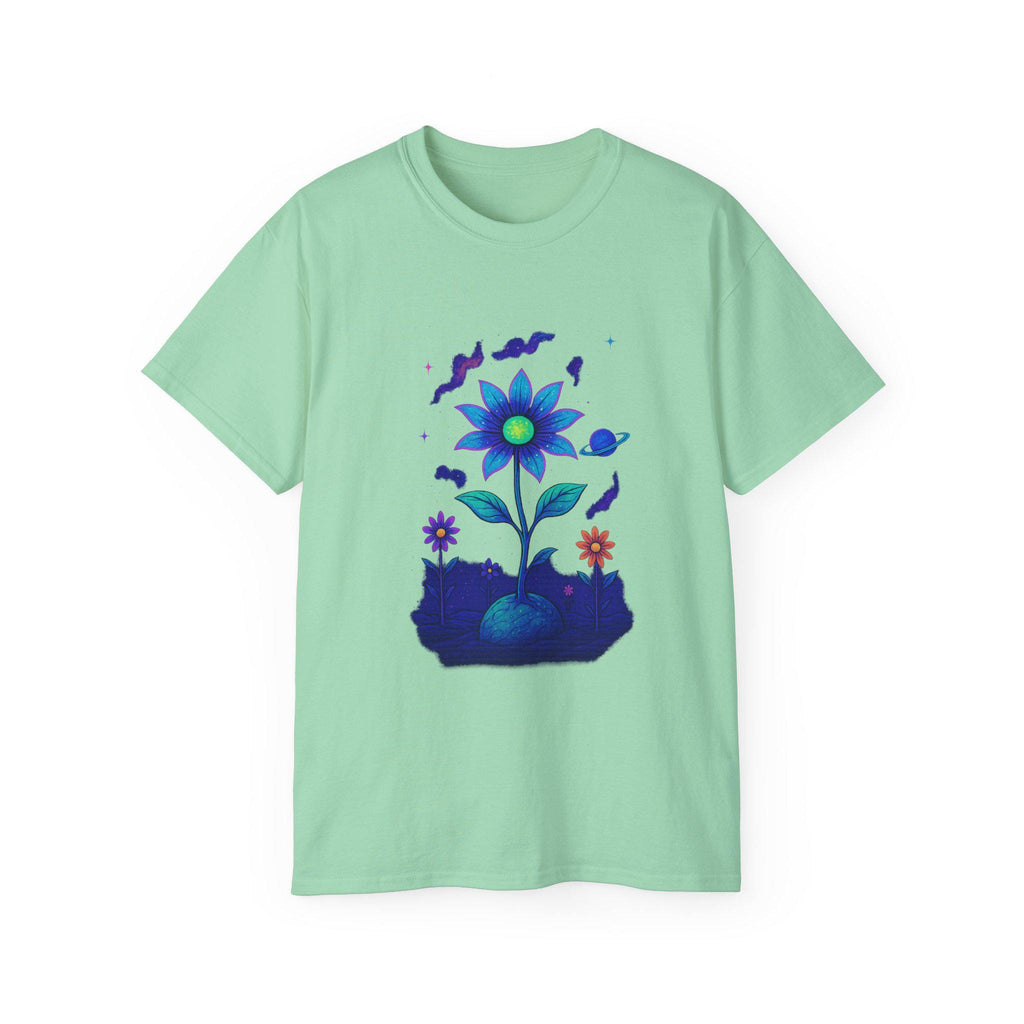 Colorful Floral Artwork Unisex Ultra Cotton Tee, Nature Design Shirt, Eco-Friendly Fashion Top, Cute Gift for Garden Lovers, Everyday Wear