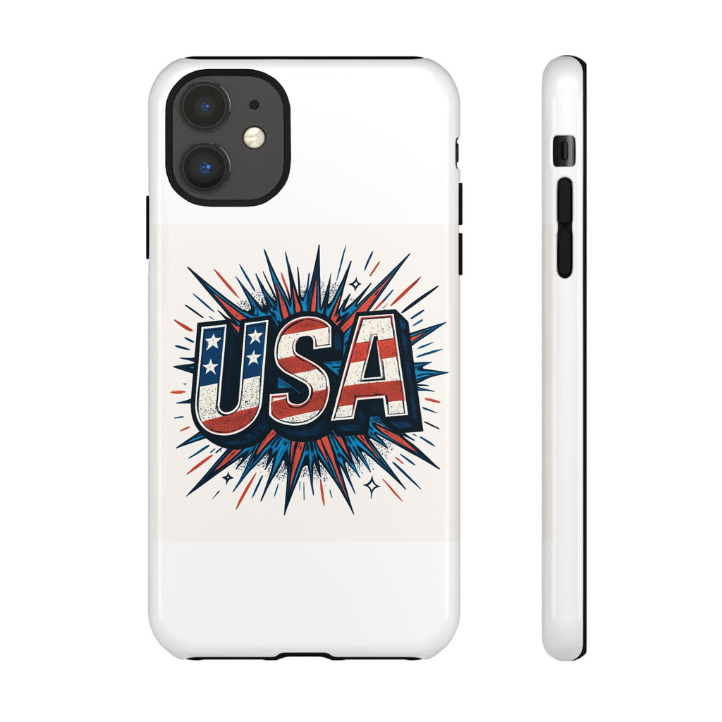 USA Patriotic Phone Case, Tough Phone Cover, Independence Day Gift, American Pride Accessory, USA Flag Case