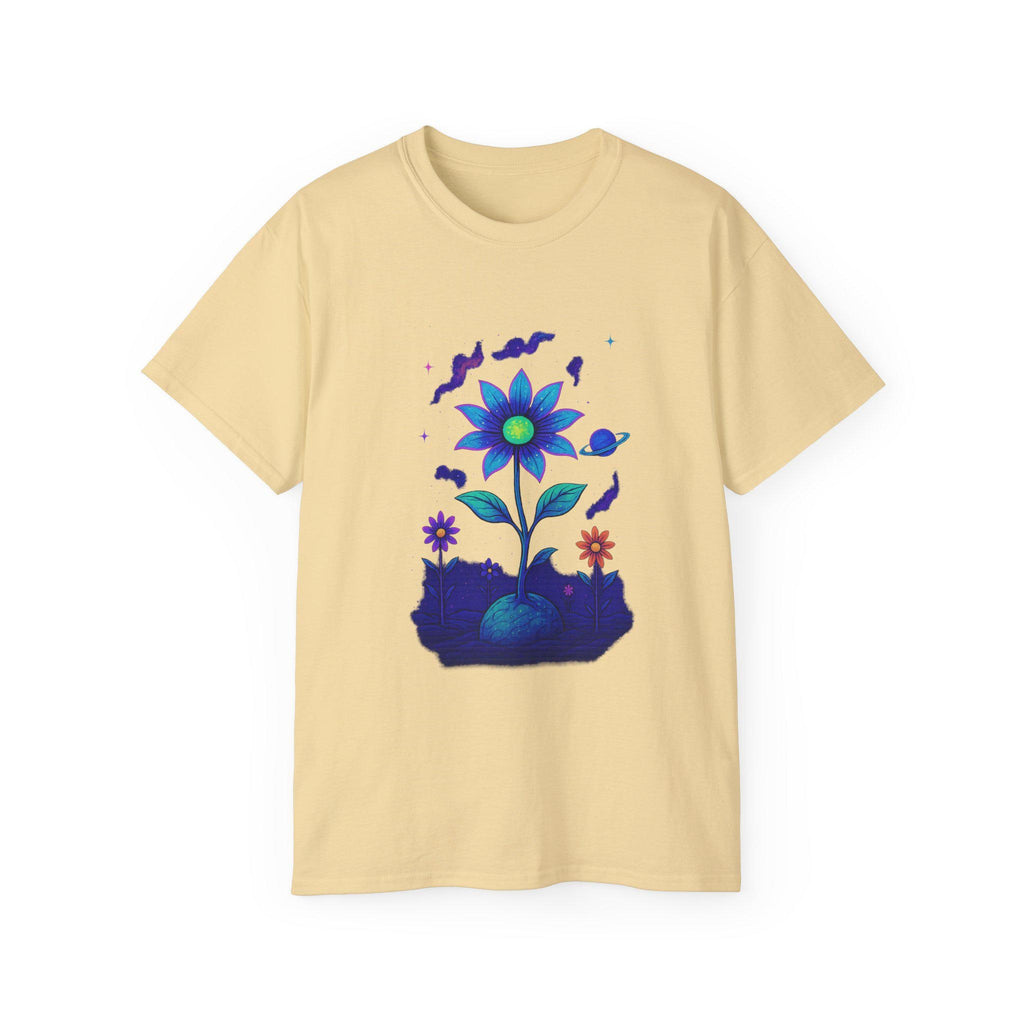 Colorful Floral Artwork Unisex Ultra Cotton Tee, Nature Design Shirt, Eco-Friendly Fashion Top, Cute Gift for Garden Lovers, Everyday Wear