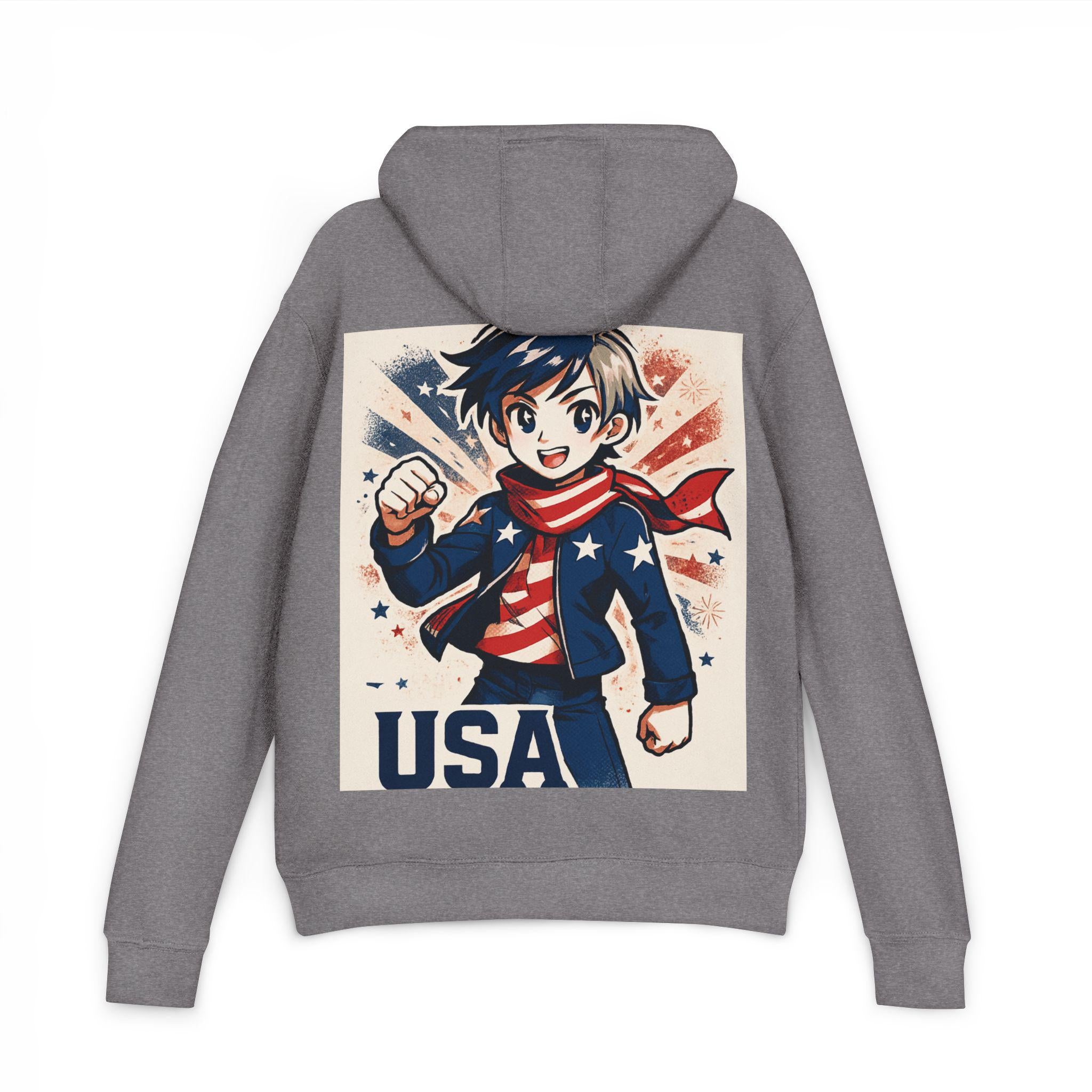 Patriotic Unisex Hoodie - USA Inspired Graphic Hoodie, Casual Wear, Independence Day, Fourth of July, Gift for Teens
