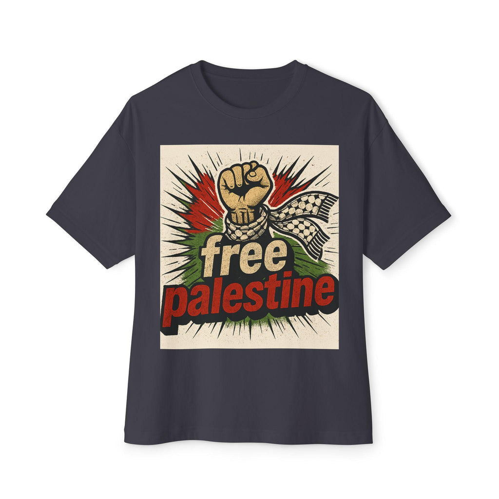 Unisex Oversized Boxy Tee with 'Free Palestine' Design - Statement Tee, Casual Wear, Activism Apparel, Gift for Supporters, Cultural [...]