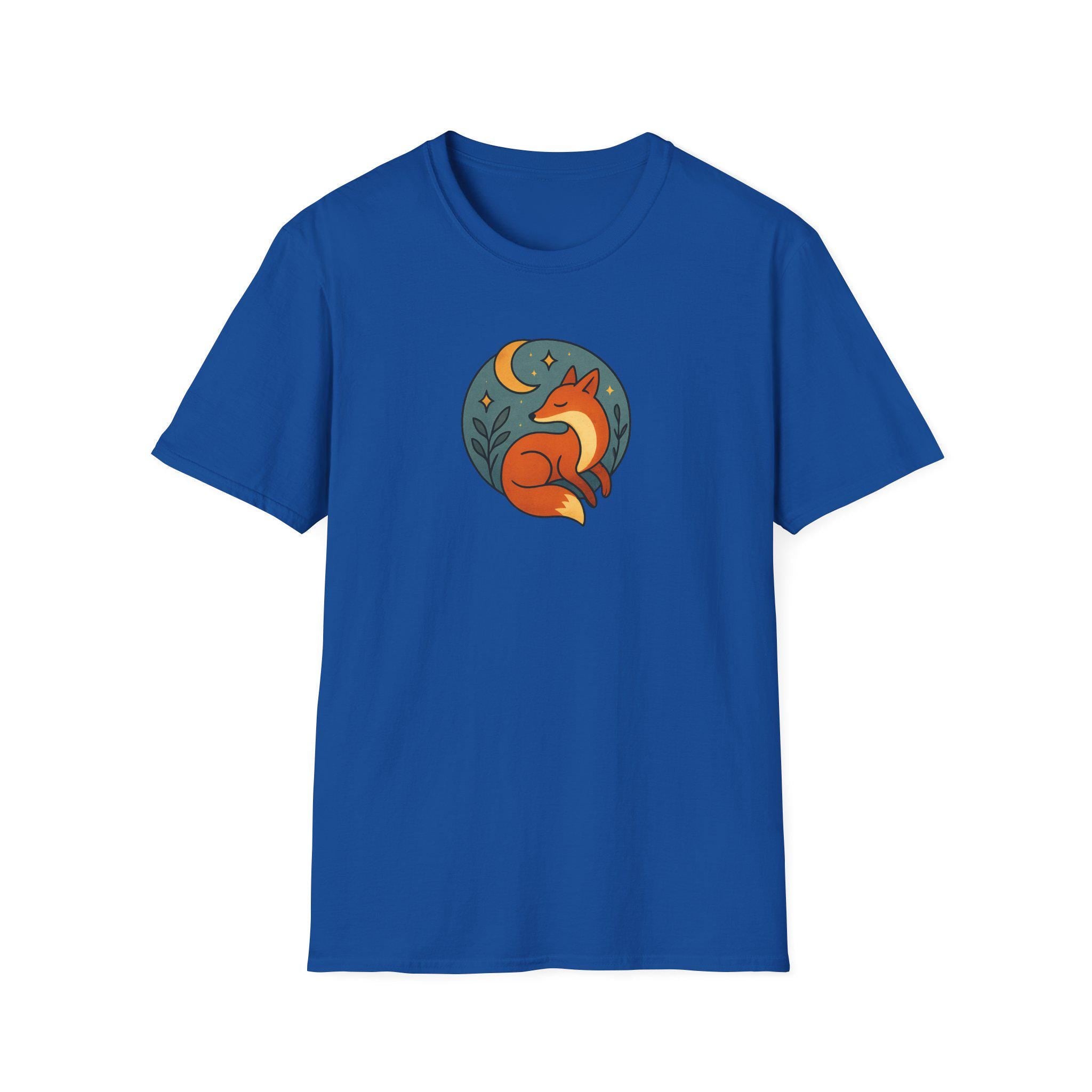 Whimsical Fox Softstyle T-Shirt for Nature Lovers, Casual Wear, Gift for Her, Animal Lover Tee, Eco-Friendly Apparel
