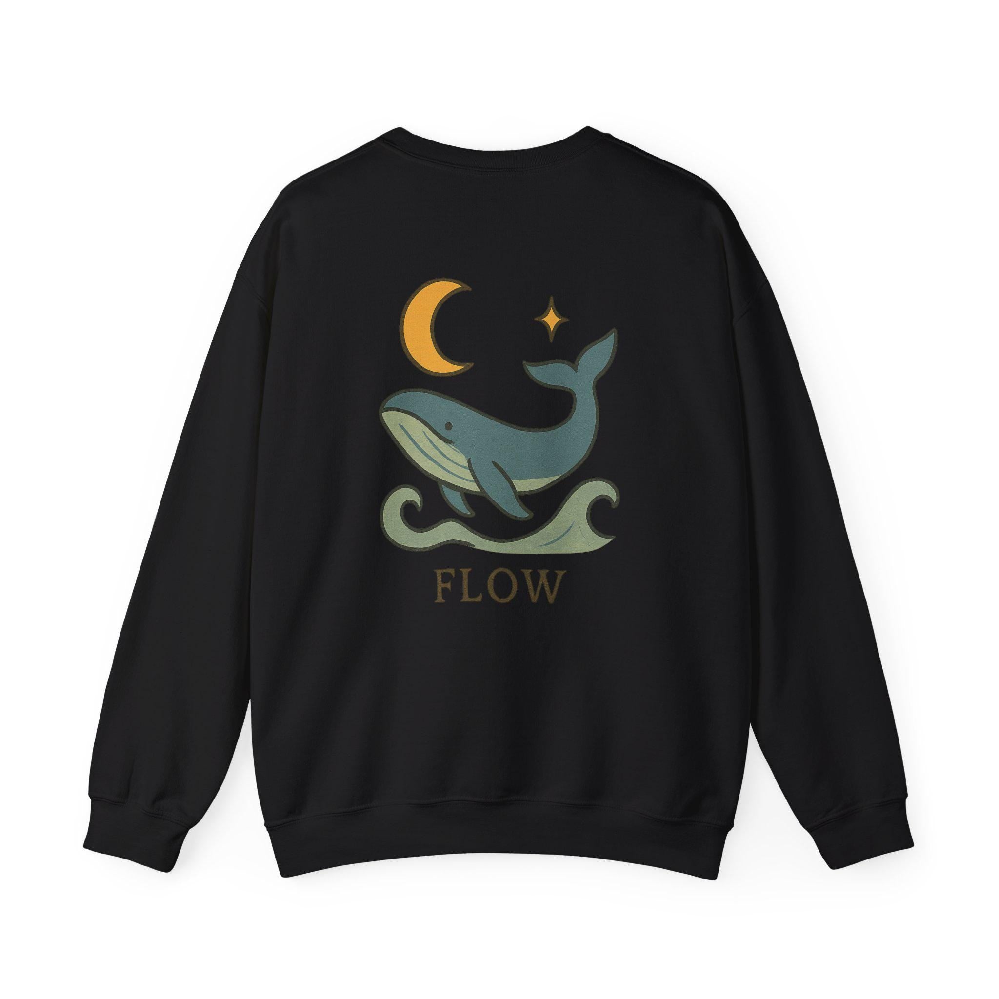 Whale Flow Sweatshirt - Cozy Unisex Apparel, Nature Lover Gift, Ocean Vibes, Eco-Friendly Fashion, Whale Design Sweatshirt