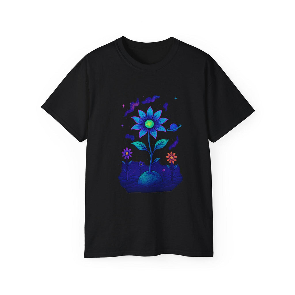 Colorful Floral Artwork Unisex Ultra Cotton Tee, Nature Design Shirt, Eco-Friendly Fashion Top, Cute Gift for Garden Lovers, Everyday Wear