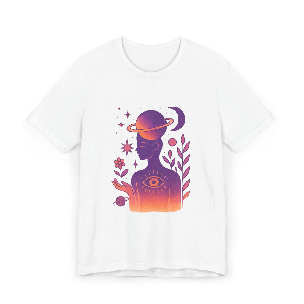 Celestial Unisex Jersey T-Shirt, Astrology Tee, Spiritual Fashion, Gifts for Her, Cosmic Art Shirt, Meditation Wear