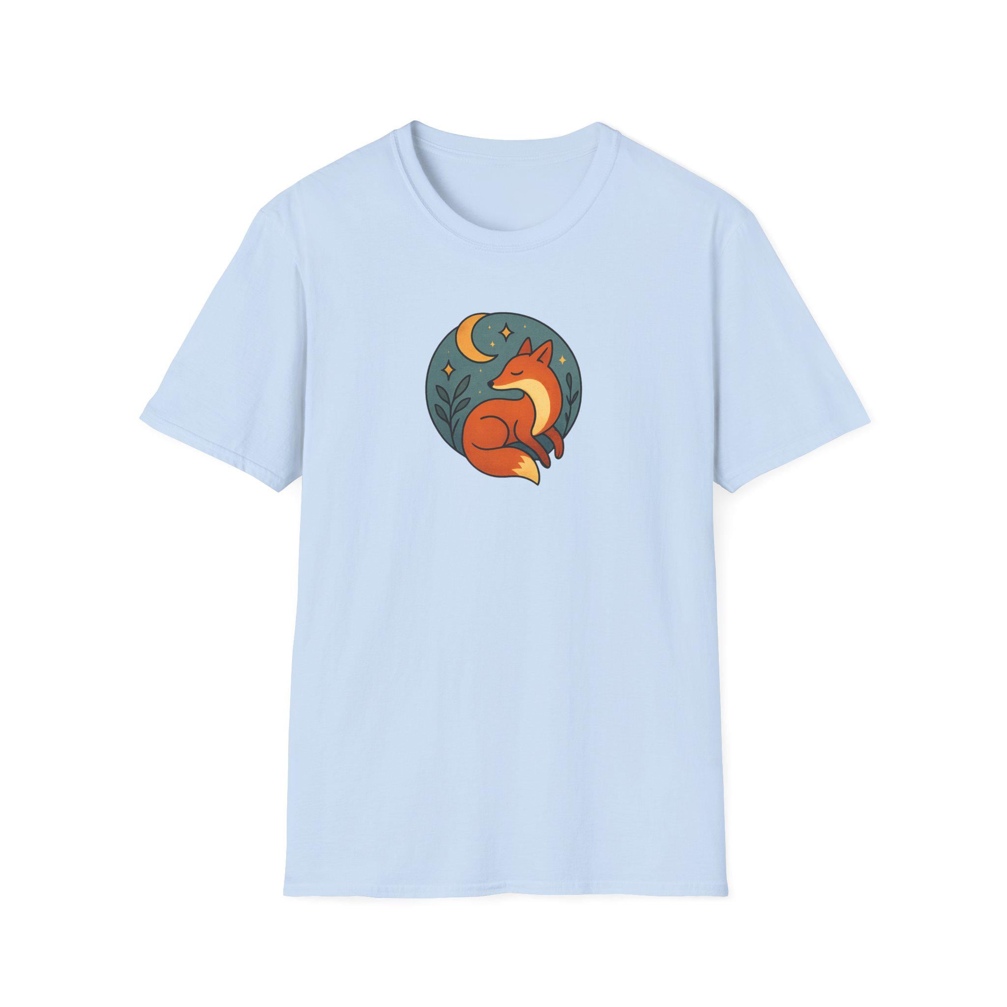Whimsical Fox Softstyle T-Shirt for Nature Lovers, Casual Wear, Gift for Her, Animal Lover Tee, Eco-Friendly Apparel