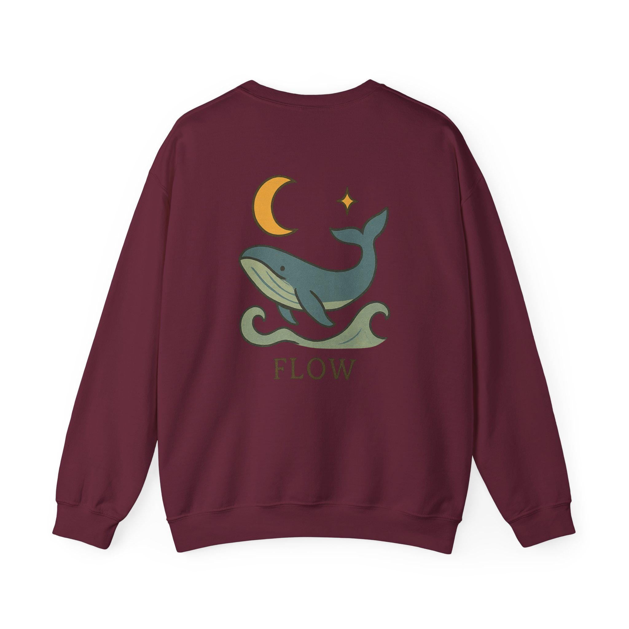 Whale Flow Sweatshirt - Cozy Unisex Apparel, Nature Lover Gift, Ocean Vibes, Eco-Friendly Fashion, Whale Design Sweatshirt