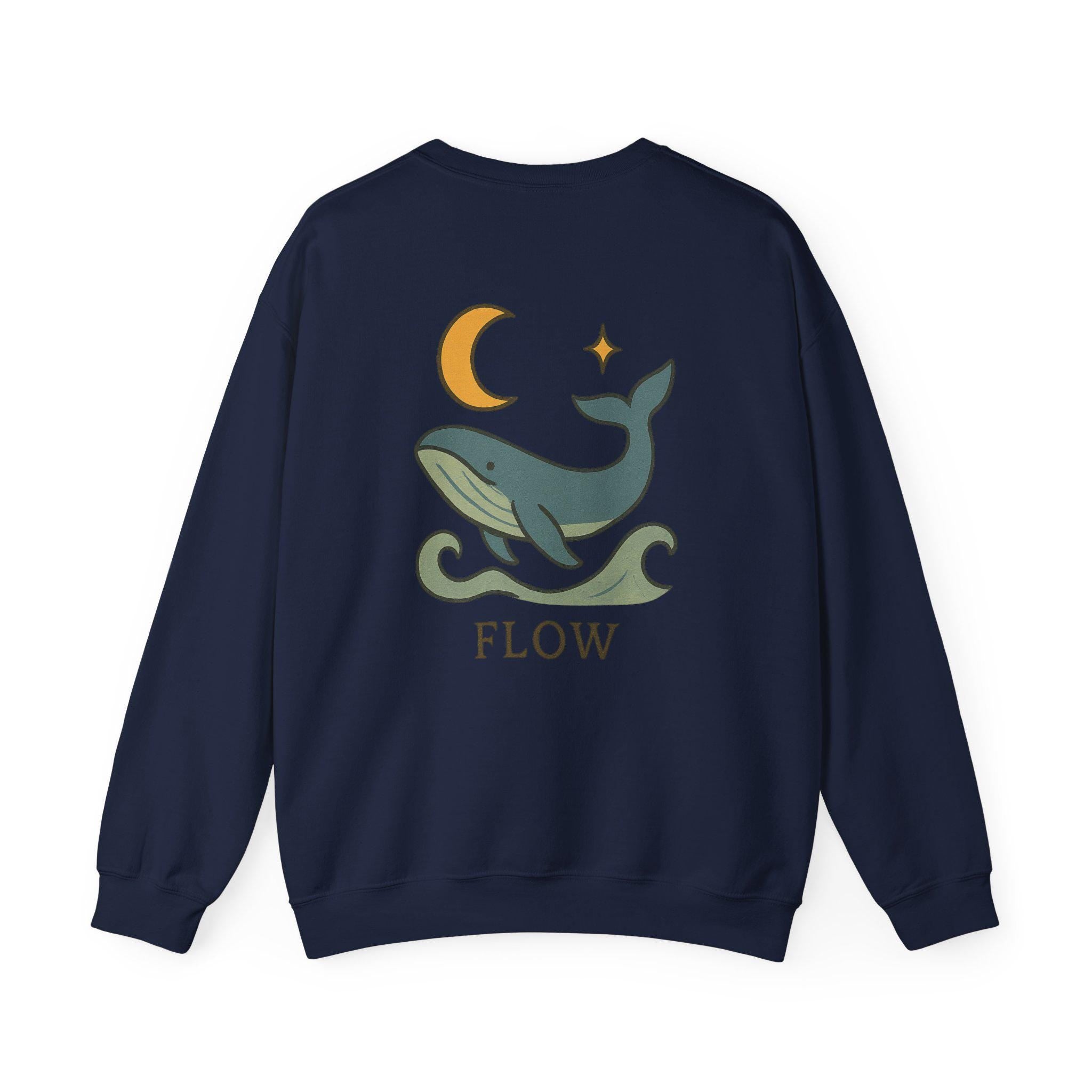 Whale Flow Sweatshirt - Cozy Unisex Apparel, Nature Lover Gift, Ocean Vibes, Eco-Friendly Fashion, Whale Design Sweatshirt