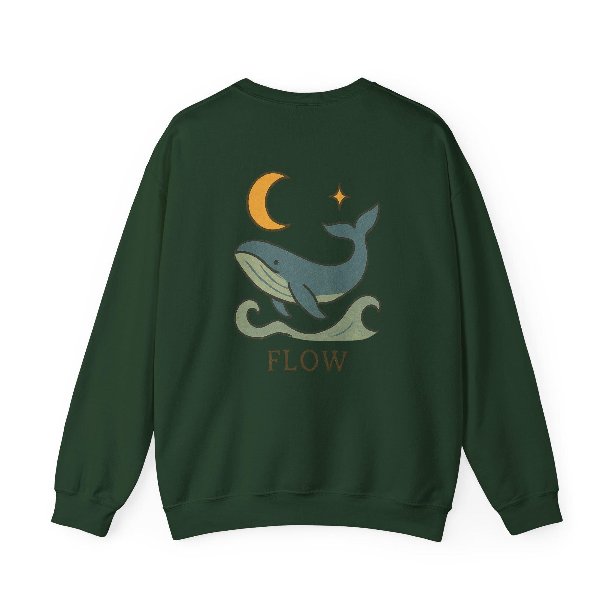 Whale Flow Sweatshirt - Cozy Unisex Apparel, Nature Lover Gift, Ocean Vibes, Eco-Friendly Fashion, Whale Design Sweatshirt