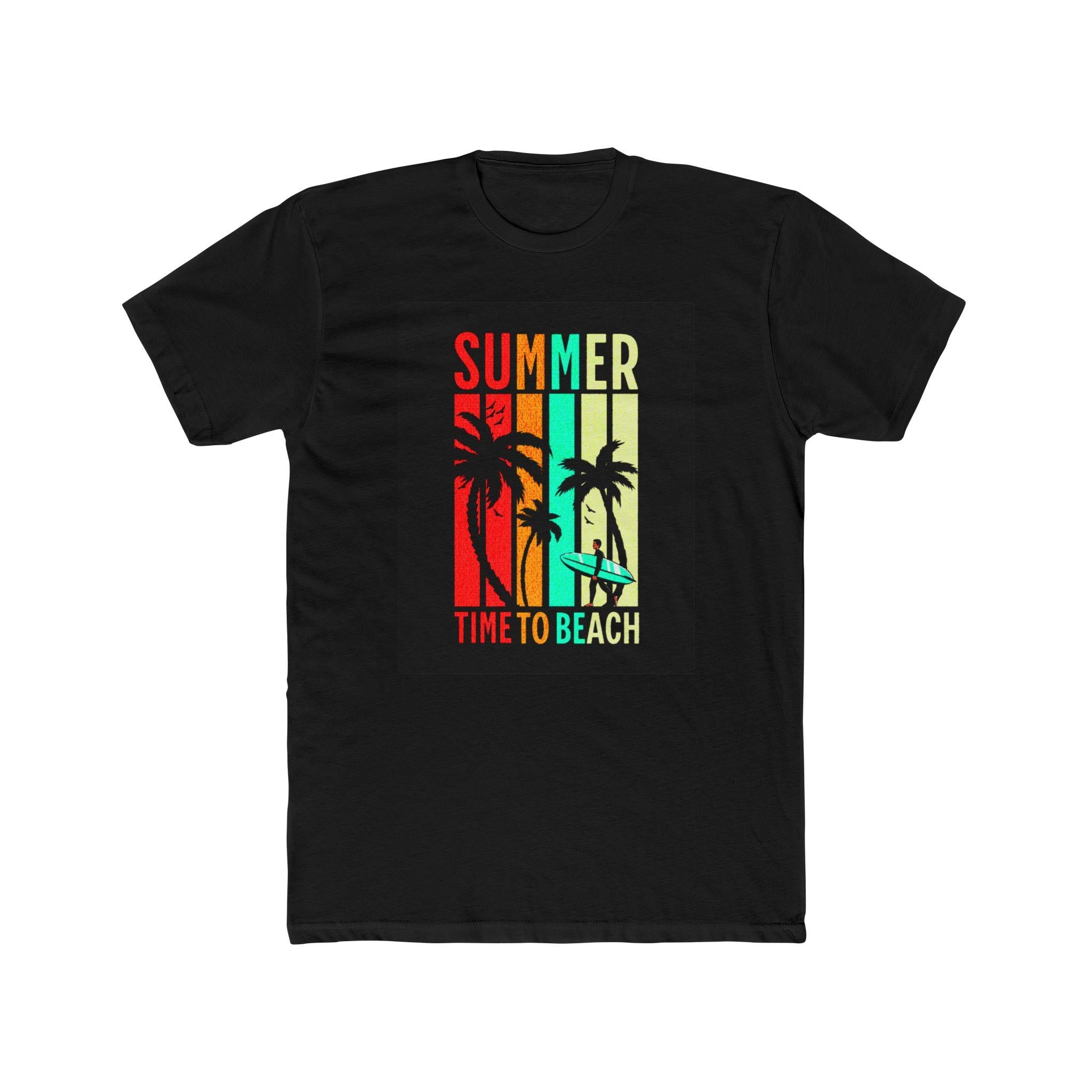 Summer Vibes Unisex Cotton Crew Tee | Beach Shirt, Vacation T-Shirt, Gift for Surfing Lovers, Casual Summer Wear, Relaxed Fit Tee