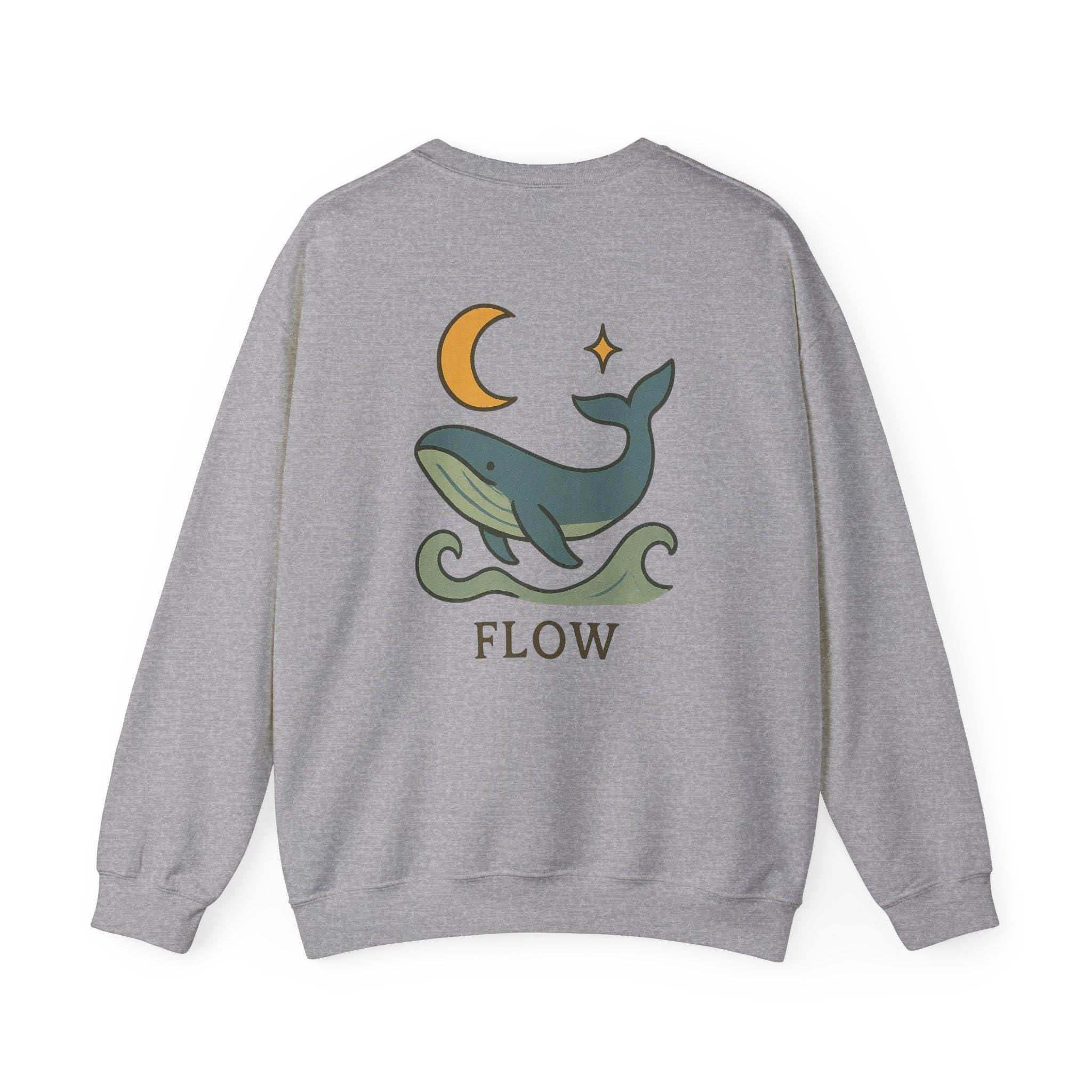 Whale Flow Sweatshirt - Cozy Unisex Apparel, Nature Lover Gift, Ocean Vibes, Eco-Friendly Fashion, Whale Design Sweatshirt