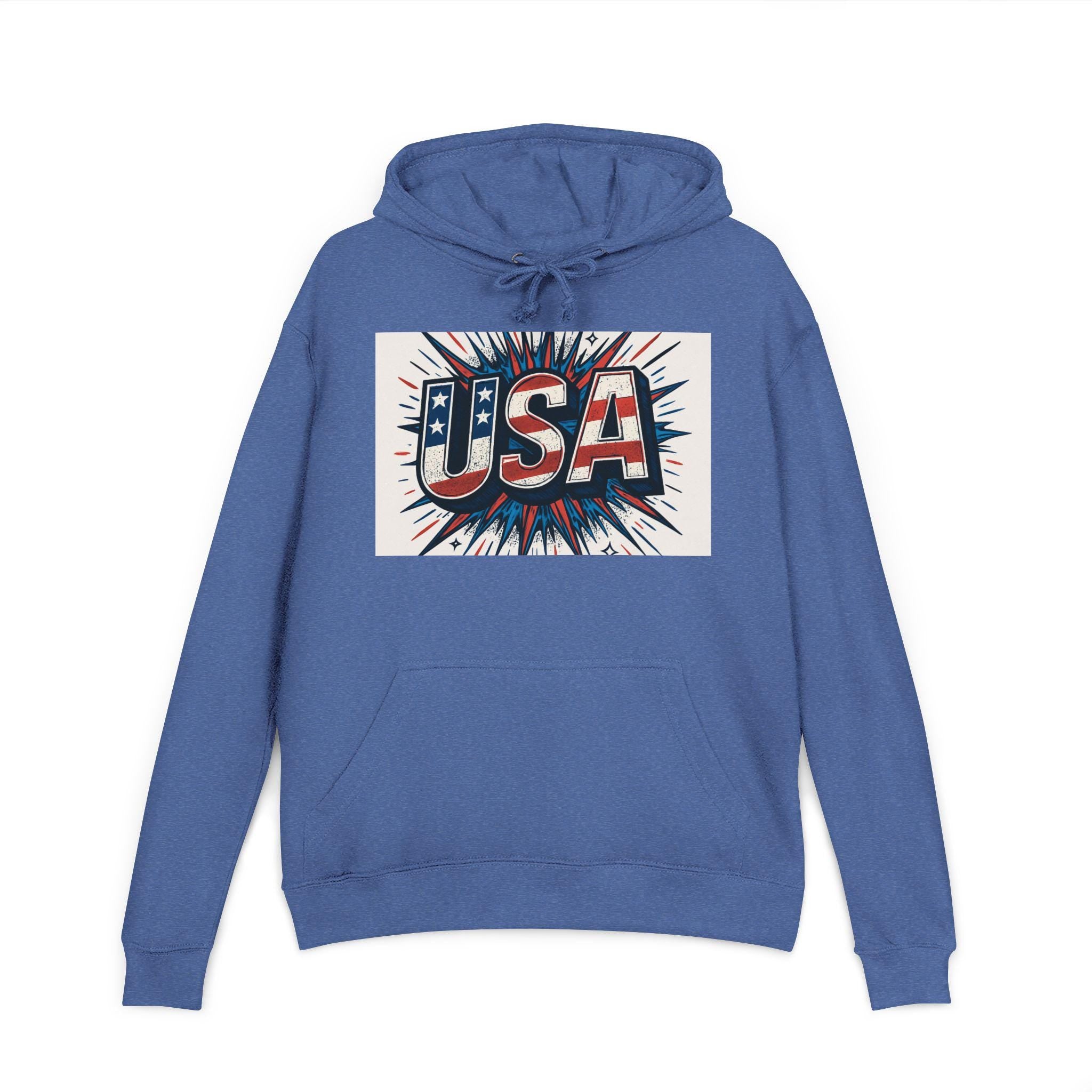 Patriotic Unisex Hoodie - USA Inspired Graphic Hoodie, Casual Wear, Independence Day, Fourth of July, Gift for Teens
